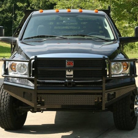 Fab Fours 06-09 RAM 2500/3500/4500/5500 FRONT RANCH BUMPER W/ FULL GUARD (2500 - 5500) W/ DR06-S1160-1